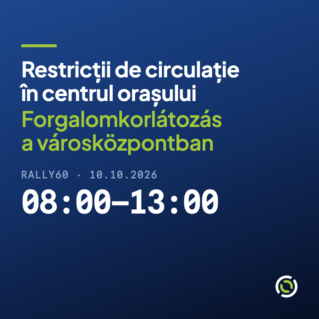 Restricții de circulație în centrul municipiului Târgu Mureș